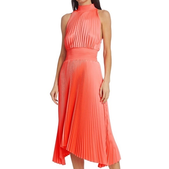 A.L.C. Dress Renzo B Pleated Dress Orange Size 0